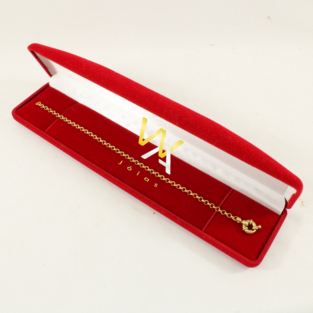 Pulseira elo português 3mm fecho boia Feito de moeda antiga em Oferta na Shopee