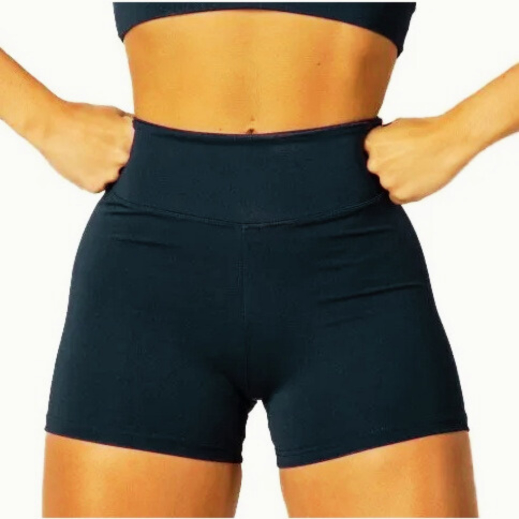 Shorts Leg legging Meia Coxa Cintura Alta Tecido Premium Grosso Academia Ciclista Moda Fitness