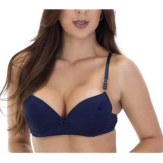 Sutiã Com Bojo Básico Alça Regulável de Sustentação Soutien Modelo Tradicional Casquinha Liso. 0410
