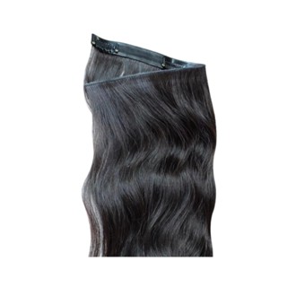 Aplique Tic Tac Cabelo Humano Castanho 60cm com 50 gramas