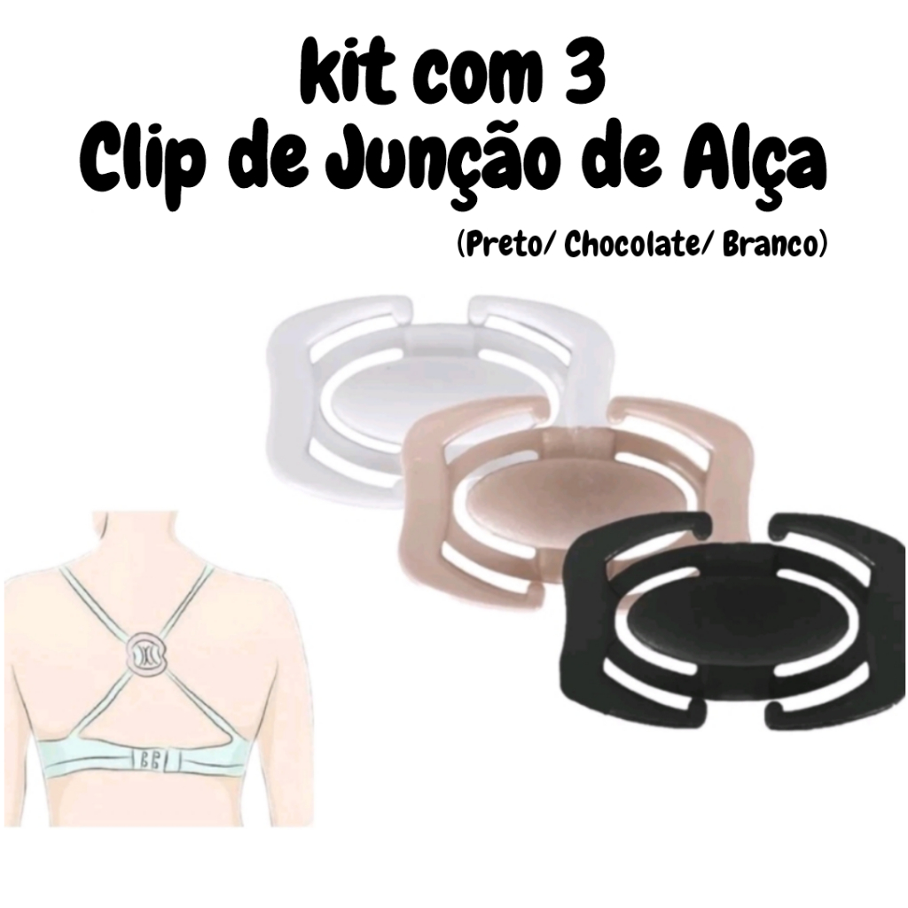Kit com 3 Clips para Junção de Alças - Compatível com todas as Alças
