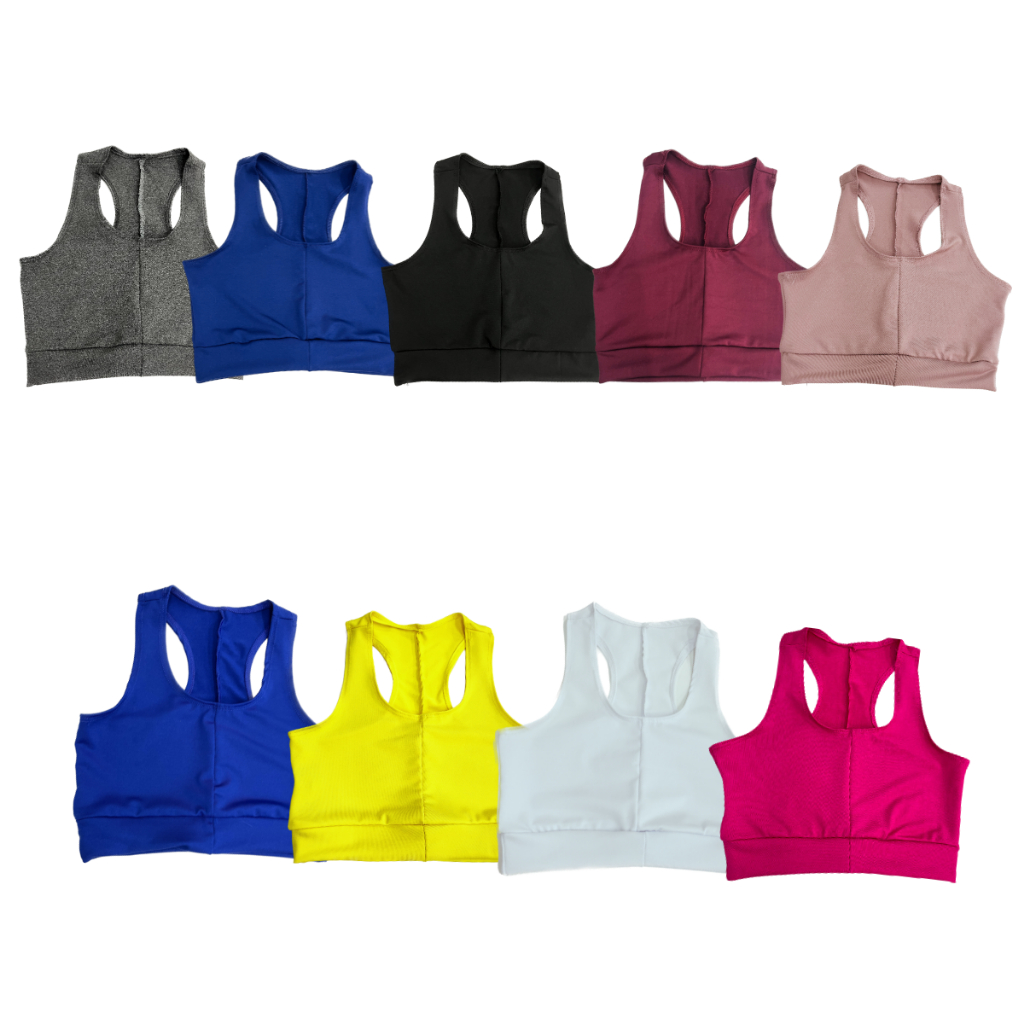Kit 10 Top Fitness Miusa Sport Sem Bojo Academia Treino Suplex Alta Sustentação Melhor Preço