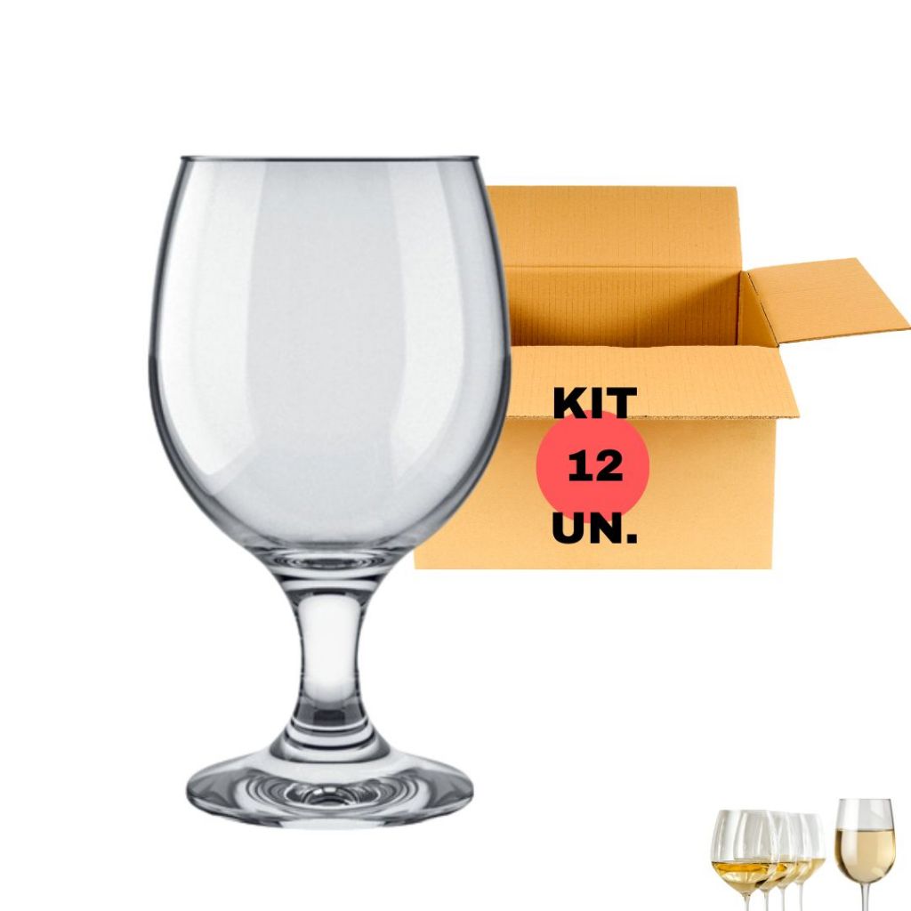 Jogo 12 Taças Vidro Vinho 220ml Gallant Tinto Branco Cristal Cristalino Mesa Posta Cozinha Nadir Figueiredo Agua Util Bar Restaurante Reuniao Escritorio