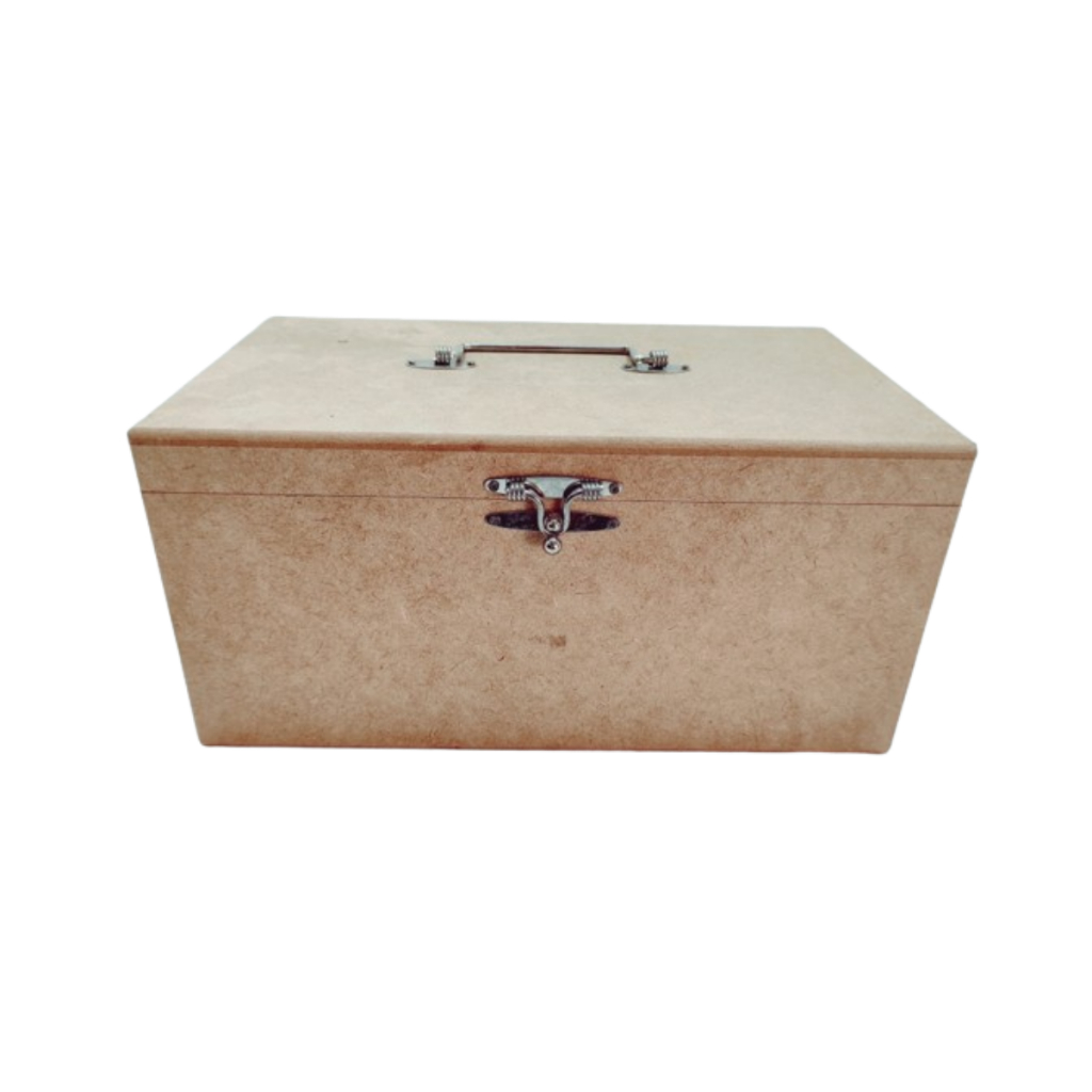 Caixa Para Remédios Farmacinha Com Bandeja , Dobradiça e Fecho Mdf - 33 cm x 20 cm x 15.5 cm