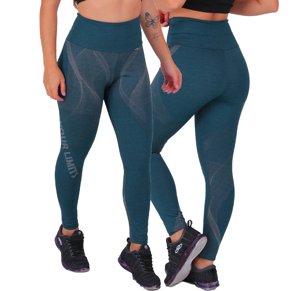 Legging Cintura Alta Mescla Sublimada 0%transparente Yoga em Oferta na Shopee