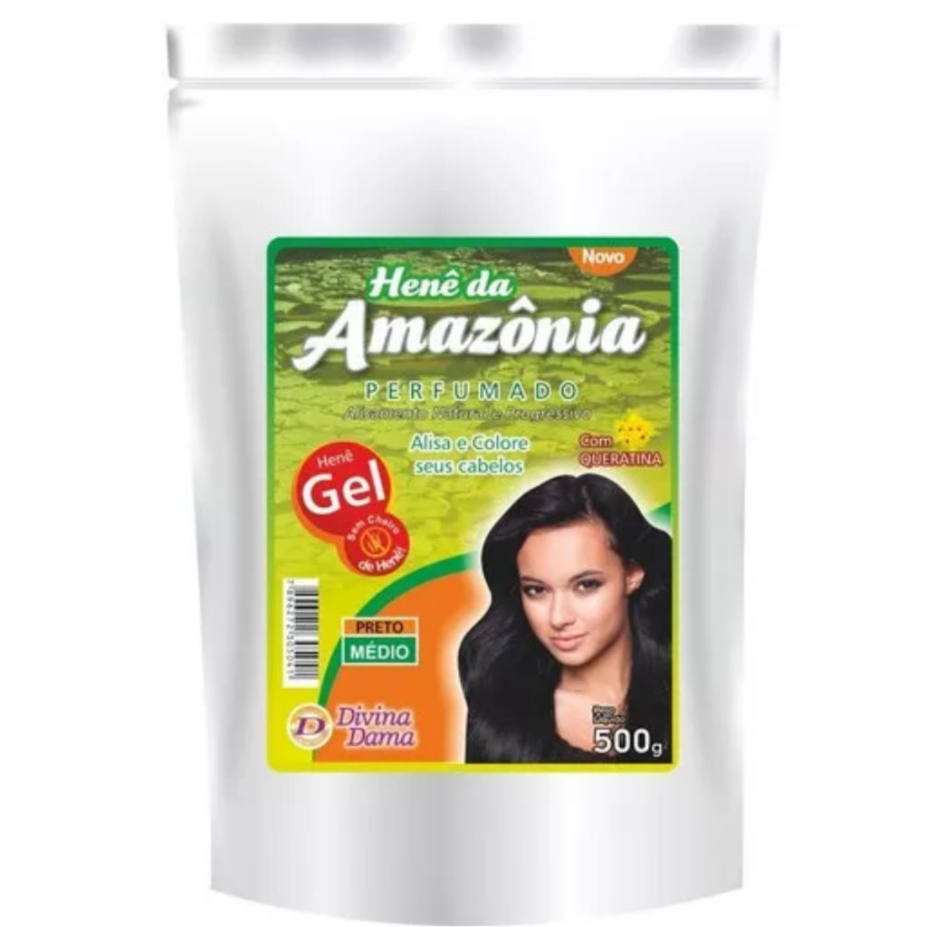 Henê em Gel Da Amazônia 500g Divina Dama Preto Médio em Oferta na Shopee
