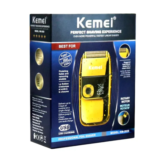 Barbeador Kemei KM-2028 dourado 100V/240V