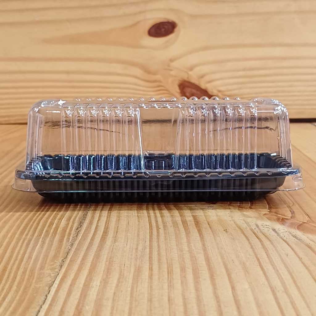 10 un. Embalagem p/ Bolo, Torta 400g G64M Base Preta, Tampa Cristal Galvanotek