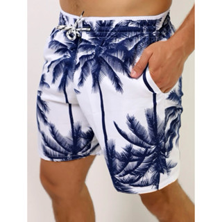 Bermudas Masculinas Mauricinho Shorts Seca Rápido Surf Estampada Praia Tactel Masculina Adulto