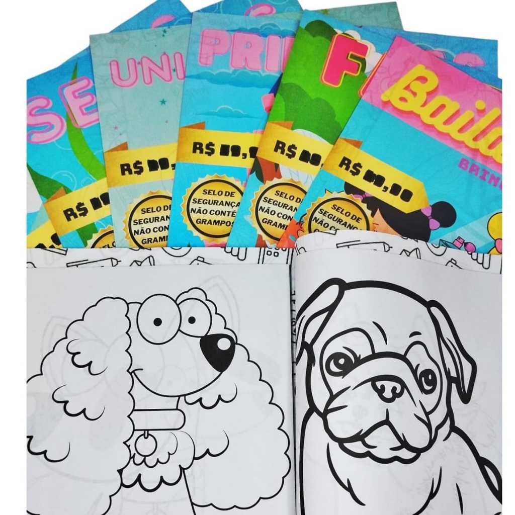 15 Revistas Livrinhos Colorir Infantil Atividades Pintar Kit Festa Lembrancinha Prenda Criança novo em Oferta na Shopee