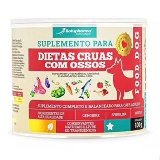 Food Dog Dietas Cruas com Ossos 100G / 500G - Botupharma em Oferta na Shopee