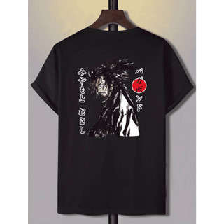 Camiseta Masculina Anime Vagabond Miyamoto Musashi Amurai Takehiko Camisa Algodão