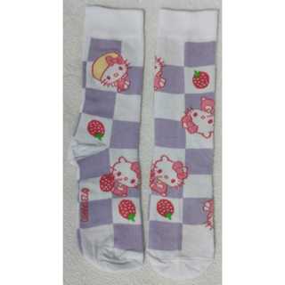 Meia Divertida Personagem Hello Kitty Morango