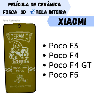 Película Fosca de Cerâmica Flexível Para XIAOMI Poco F3 / Poco F4 / Poco F4 GT / Poco F5 / Protetor de Tela 3D.