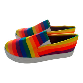 Tênis Slip On Arco Iris Feminino Pronto Entrega Unissex Sapato Feminino Masculino.