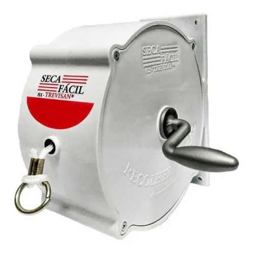 Varal De Parede Recolhível Retrátil Roupa 30mt + Ganchos Branco