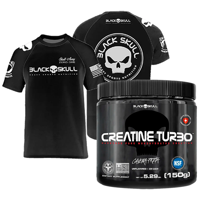 Kit Camiseta Black Skull Caveira e Creatina Original Dry Fit Camisa Academia Treino Musculação em Oferta na Shopee