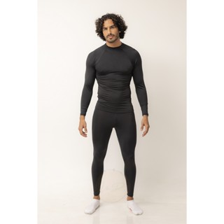 Conjunto Térmico Masculino Kit Calça + Camisa Segunda Pele Proteção Uv 50 Pratica de Esportes