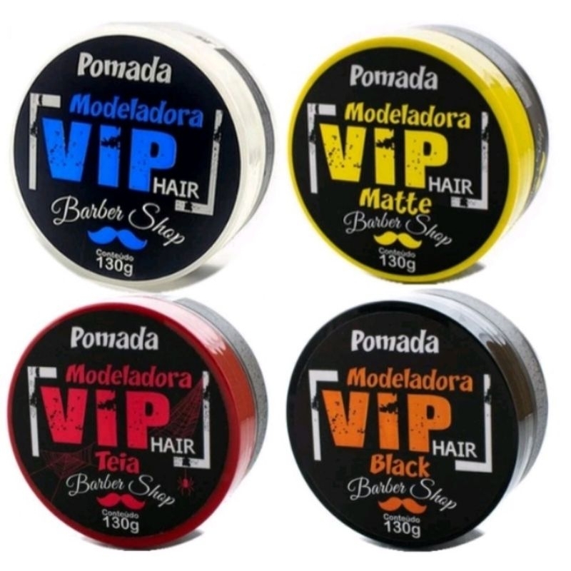 CERA CAPILAR MODELADORAS VIP 130G (INCOLOR, TEIA, BLACK E MATTE) em Oferta na Shopee