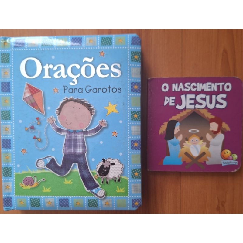 (Veja o vídeo) - Livros USADOS: Orações para Garotos ( Ciranda Cultural) + O Nascimento de Jesus (Todo Livro)