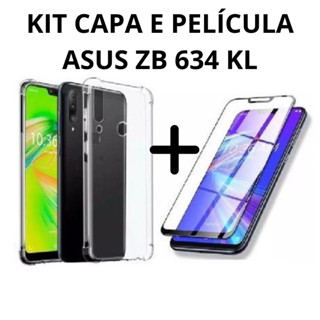 Kit Capa Anti impacto Max Shot Asus Zenfone Asus ZB 634 kl + Pelicula 3D Proteção em dobro