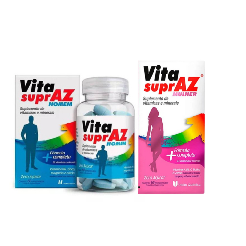 KIT 2X SUPLEMENTO VITA SUPRAZ HOMEM/ VITA SUPRAZ MULHER 60CP