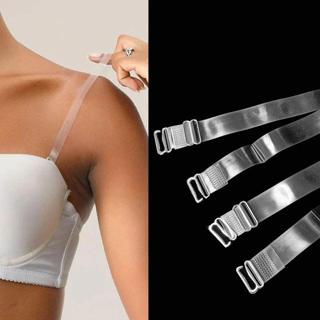 Kit 05 Pares de Alças de Sutiã de Silicone Removivél Transparente Alça de Silicone Lingerie