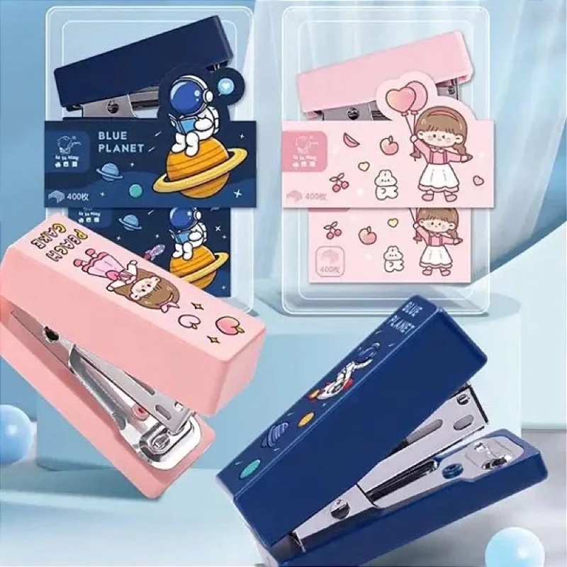 Conjunto de mini grampeador com grampos