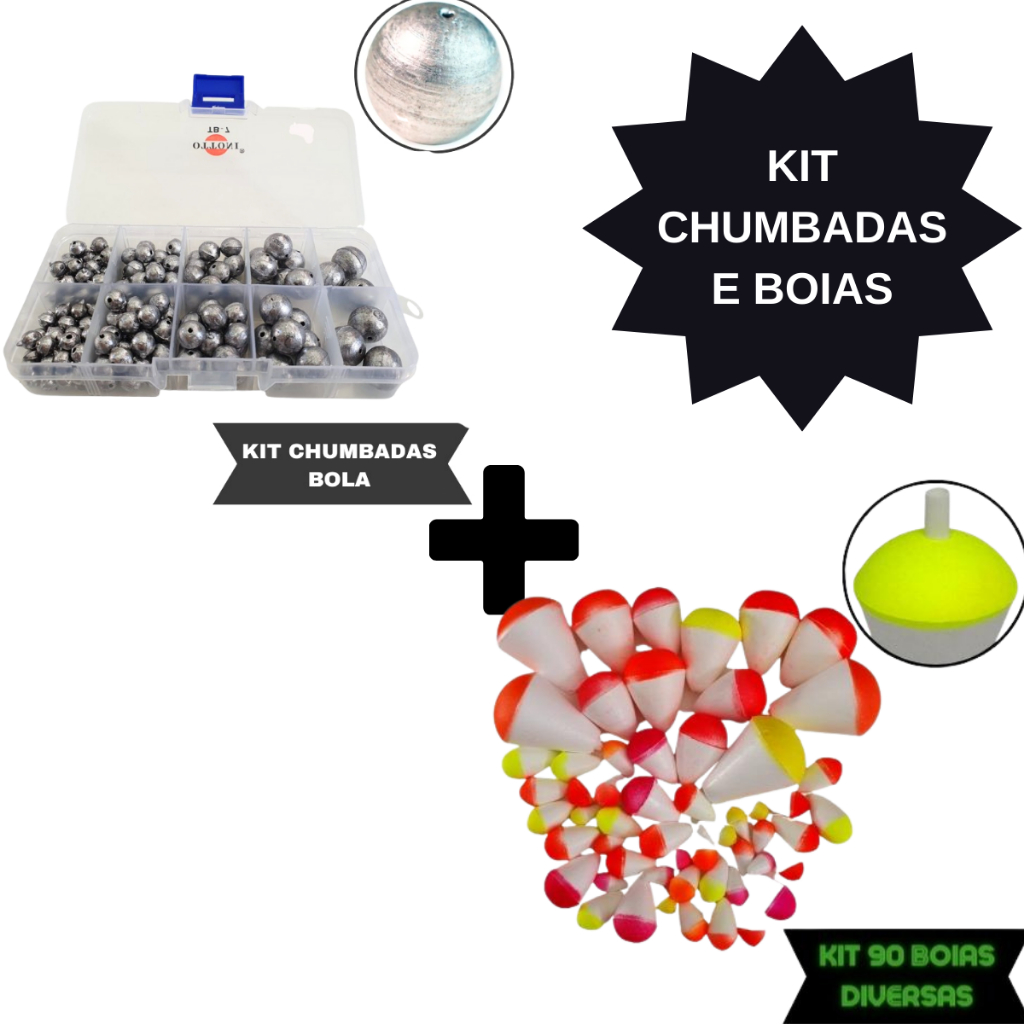 Kit de Pesca Chumbadas e Boias Diversas Estojo Organizador Boia Lambari Pesca Caixa de Pesca Pescaria
