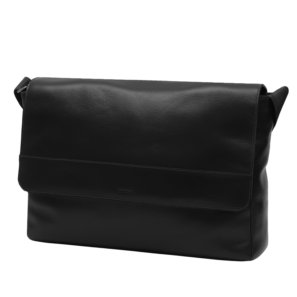 Bolsa Carteiro Masculina de Couro Bovino Legítimo Couro50 Eucalipto