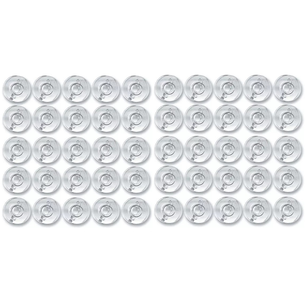 Bobina Plástica Baixa Carretilha P/ Máquina Costura 50 Unid