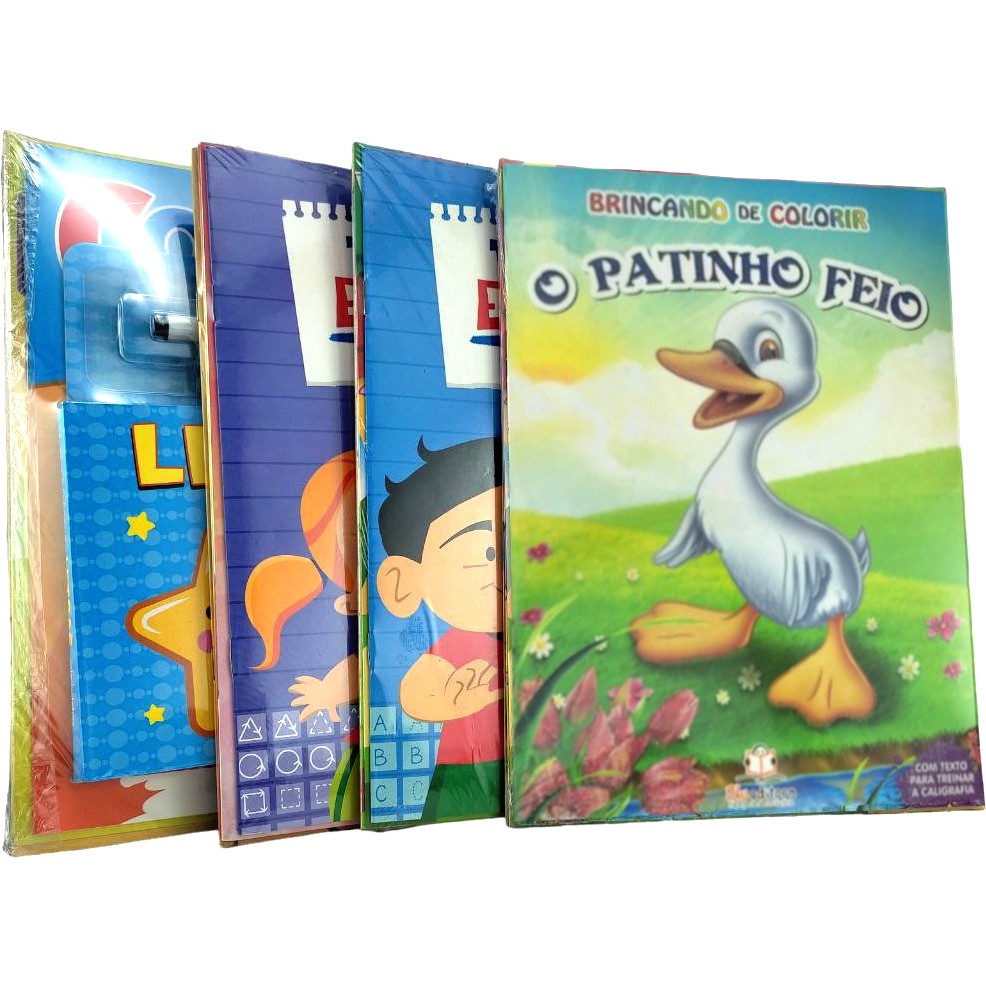 Livro Infantil para atividades - Kit com 10 livros (Leitura, Atividades em Geral e Para Colorir) - QUEIMA DE ESTOQUE - Livros Infantis!