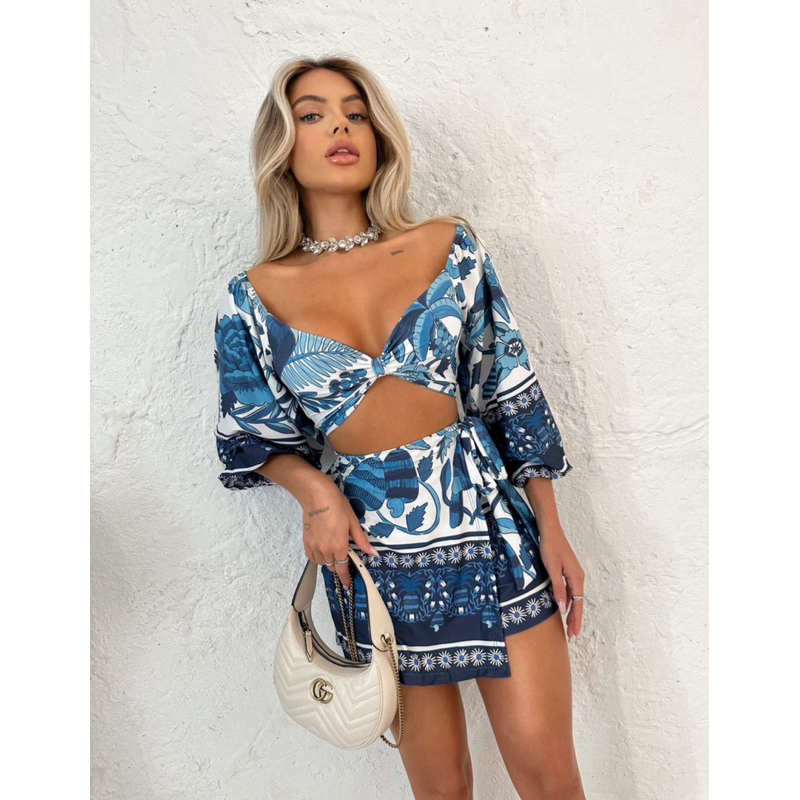CONJUTO CATARINA  conjunto feminino  estampa tucano tendência