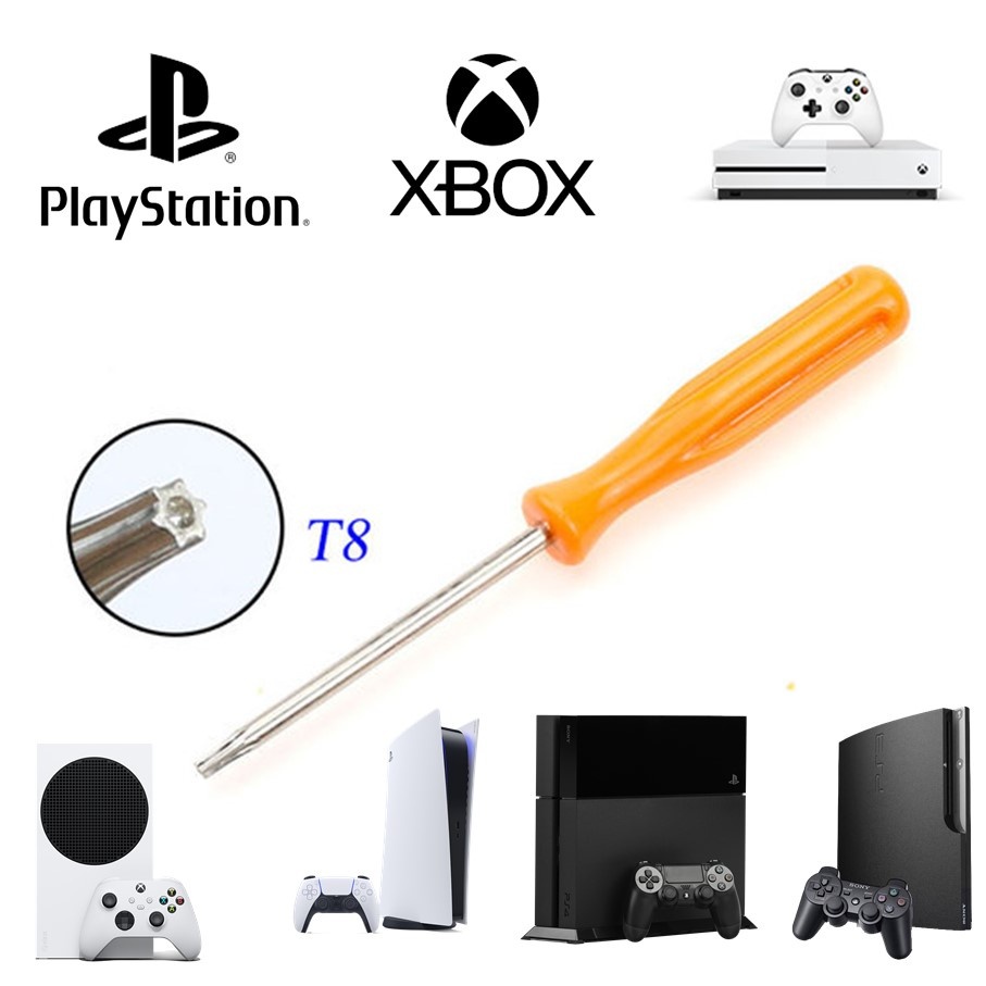 Chave Torx T8 com furo guia para abrir console PS3 PS4 PS5 Xbox One Xbox 360 em Oferta na Shopee