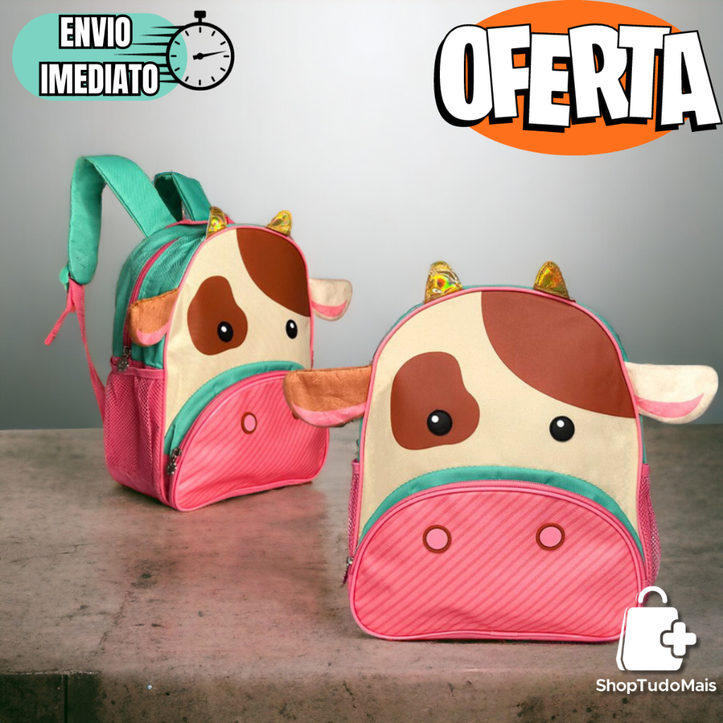 Mochila Infantil Com Alças Vários Modelos E Estampas Para Menino E Menina