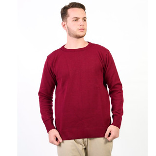 Suéter Blusa de Tricot Masculino Gola Redonda