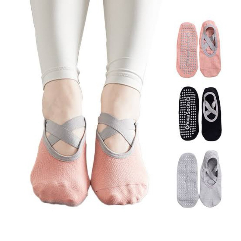 2pares Meia Sapatilha Antiderrapante Pilates Yoga8 em Oferta na Shopee