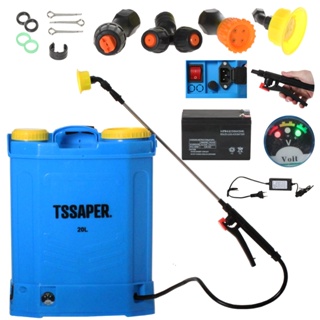 Pulverizador Costal Elétrico Á bateria 20 litros Bomba de Veneno Automático Bivolt THY-20l Tssaper em Oferta na Shopee