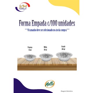 Forma empada c/100 unid. - Mello - empadinha, doces, salgados, sobremesa em Oferta na Shopee