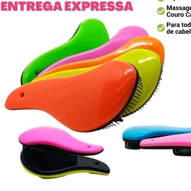 Kit 03 Escova Mágica Neon - Desembarace seus cabelos com estilo!