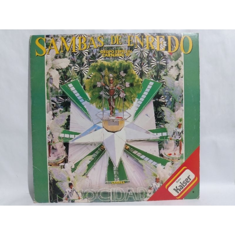 LP Sambas de Enredo Grupo Especial Carnaval 91 RJ - Duplo/Capa Gatefold/c Encartes