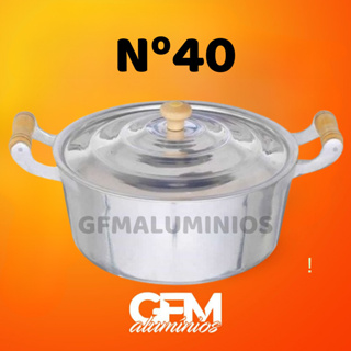 Panela n° 40 Grande em alumínio batido grosso fundido 18Litros em Oferta na Shopee