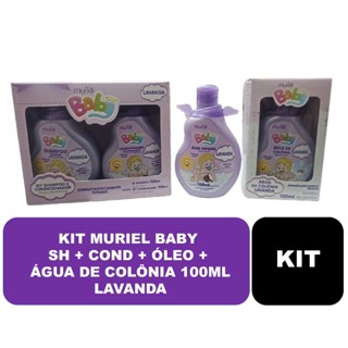 Kit Muriel Baby Sh + Cond + Óleo + Colônia 100ml  Lavanda