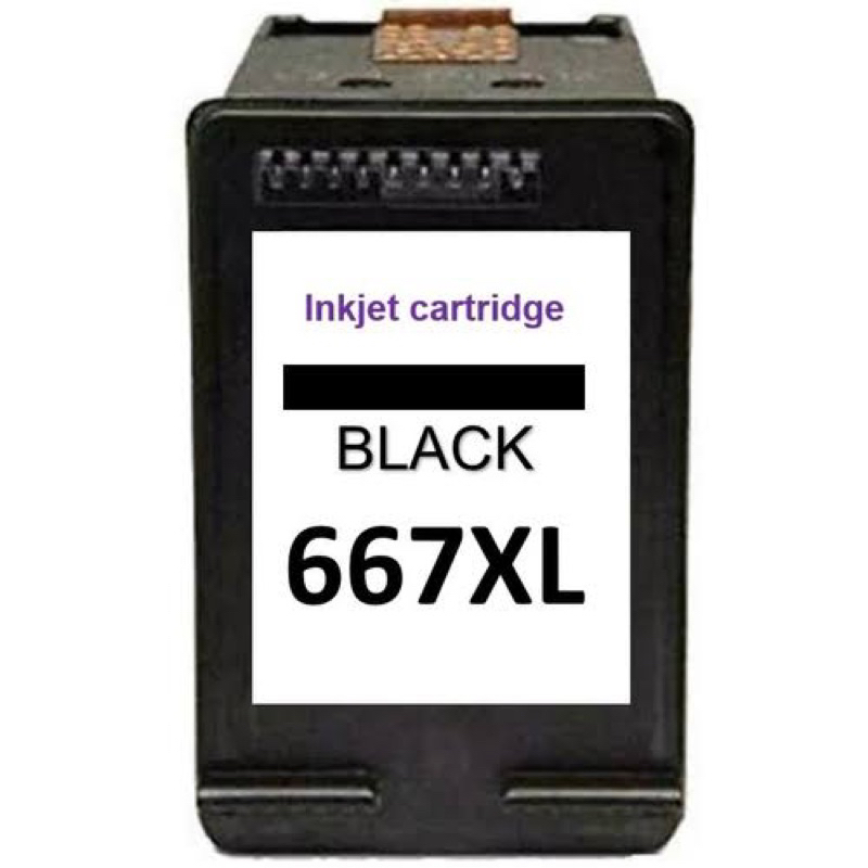 Cartucho compativel c/667 XL Preto Compatível com as impressora 2515 2516 3515 1275 2375 2376 2776 6475 6476