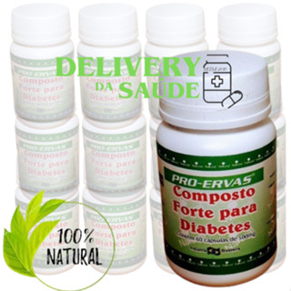 Kit C/10 Composto Forte Para Diabete 60 Capsulas - 500mg