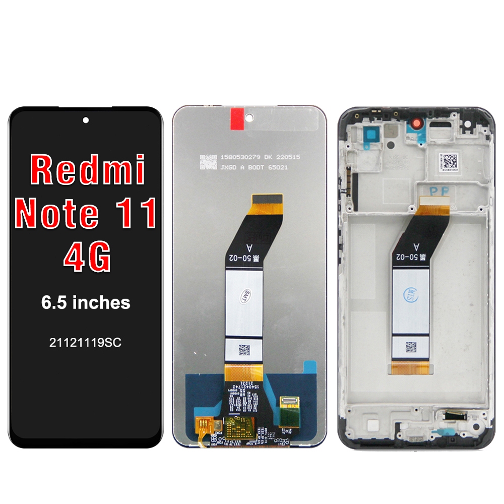 6.5'' Tela Frontal Display Para Redmi Note 11 4G(Não Note 11)&Redmi 10&Redmi 10 Prime Compativel 21121119sc Tela Com Aro VIVID