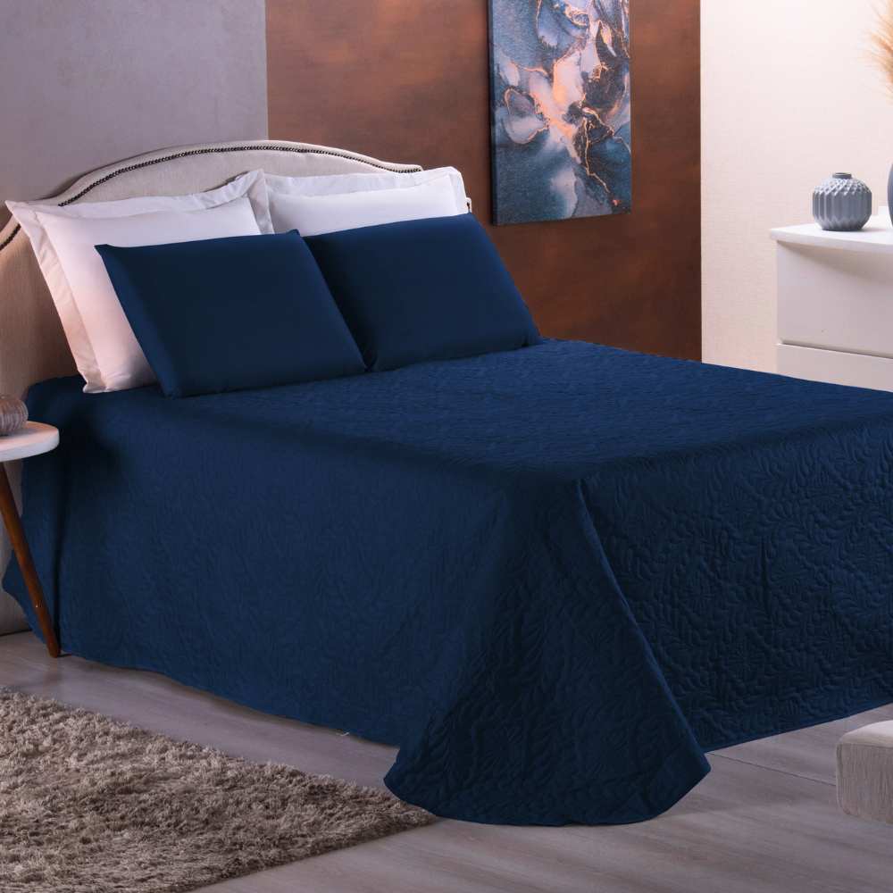 Conjunto Colcha Cobre Leito 3 Peças King\Queen\Casal - Matelado Ultrassônico - Ótimo Custo Benefício