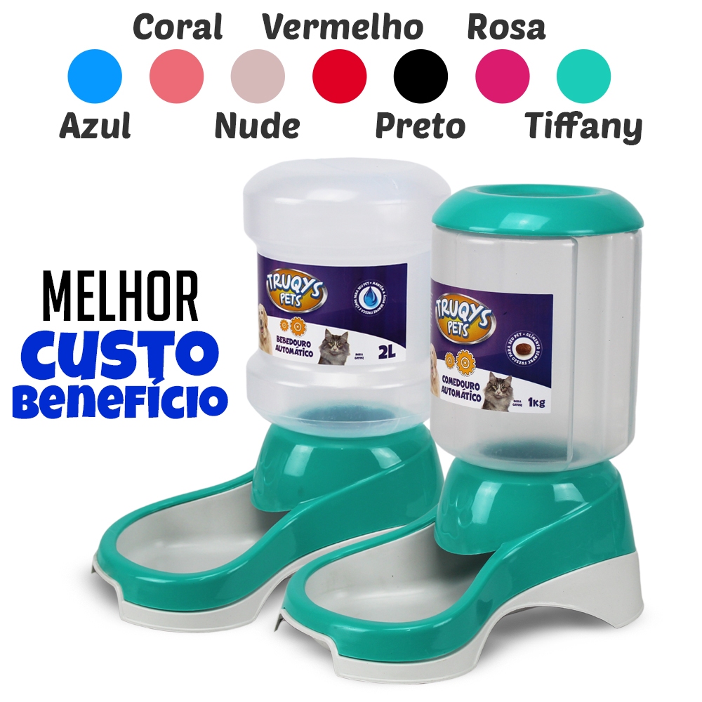 Comedouro Automático para Cães Bebedouro Para Cachorros Comedouro Duplo Cachorro Bebedouro Pet Gatos