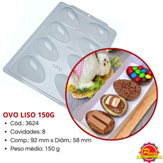 Forma Ovo Liso 150g SP Semiprofissional Simples sem Silicone C.3624 Forma para Chocolate Páscoa BWB em Oferta na Shopee