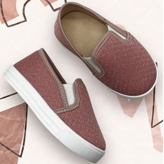 Tênis iate calce fácil com glitter slip on infantil confortável escolar menino e menina